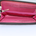 FENDI Zucca Canvas Long Wallet Black Brownyk11843