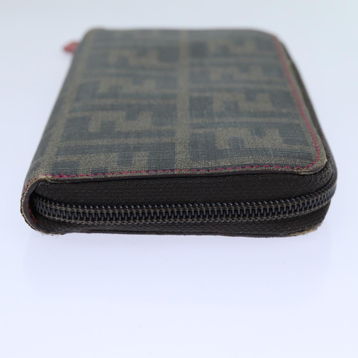 FENDI Zucca Canvas Long Wallet Black Brownyk11843