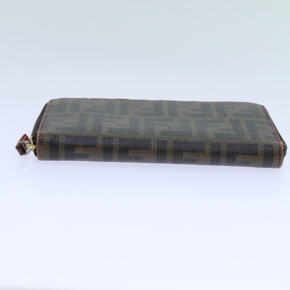 FENDI Zucca Canvas Long Wallet Black Brownyk11843