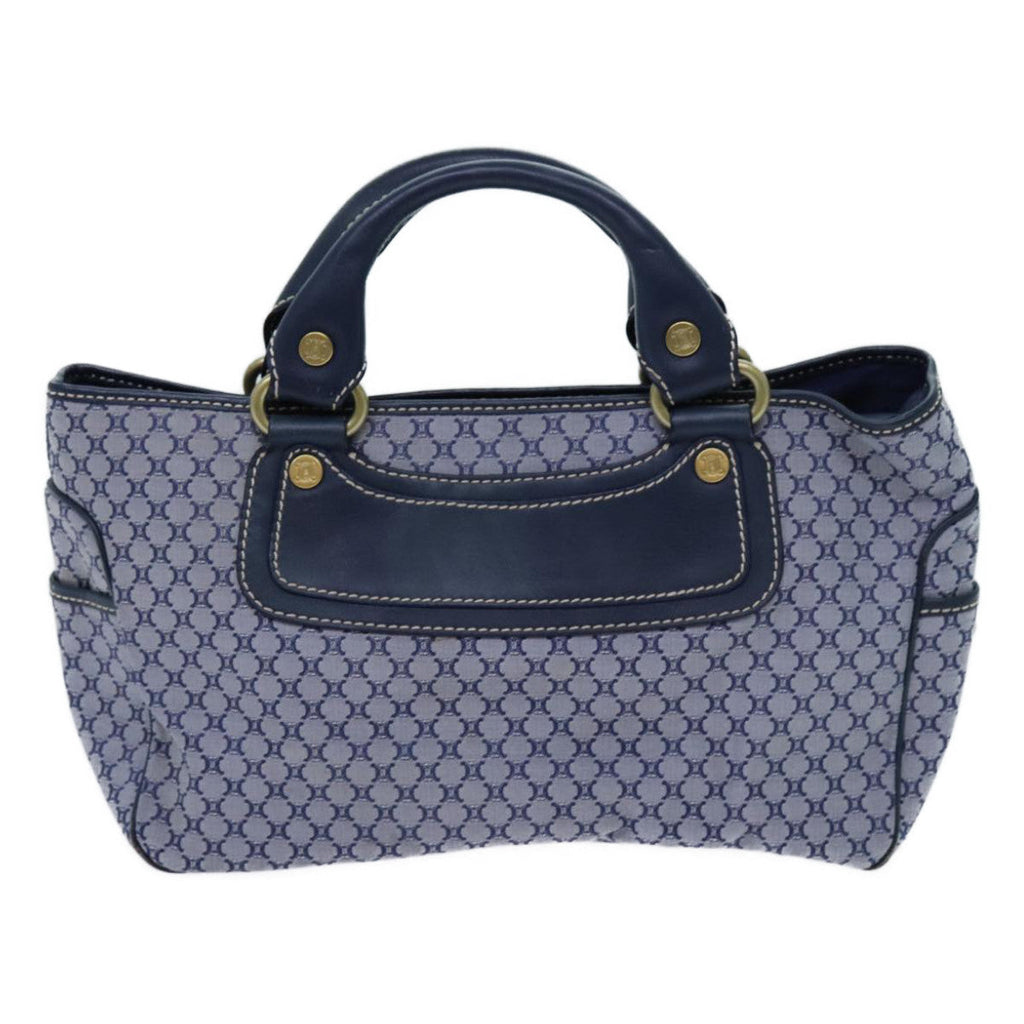 CELINE Macadam Canvas Boogie bag Hand Bag Navy 11950