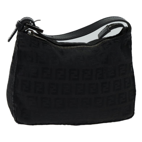 FENDI Zucchino Canvas Hand Bag Blackyk11960