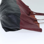 CELINE Horizontal Cabas Tote Bag Leather Red Black 11970