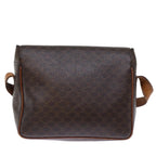 CELINE Macadam Canvas Shoulder Bag PVC Brown Auth yk11971