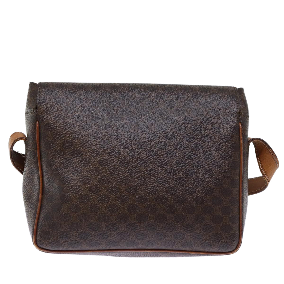 CELINE Macadam Canvas Shoulder Bag PVC Brown Auth yk11971