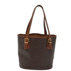 CELINE Macadam Canvas Tote Bag PVC Brown Auth yk11973