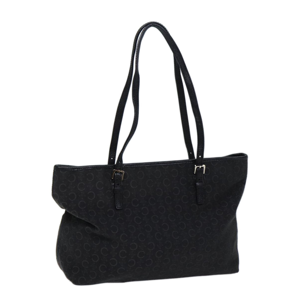 CELINE C Macadam Canvas Tote Bag Black 11974