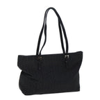 CELINE C Macadam Canvas Tote Bag Black 11974