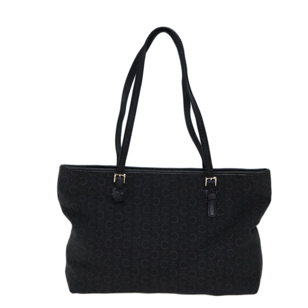 CELINE C Macadam Canvas Tote Bag Black 11974