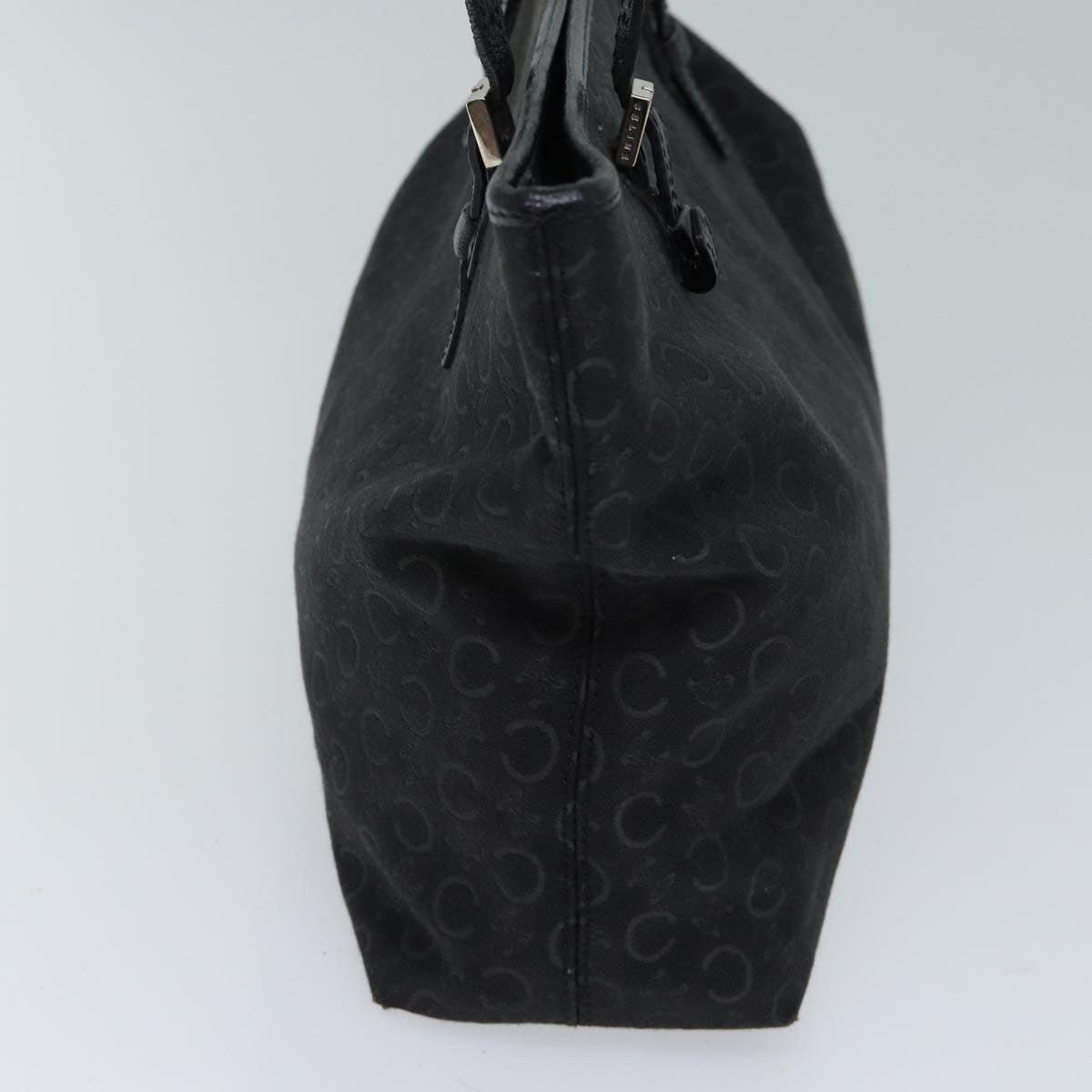 CELINE C Macadam Canvas Tote Bag Black 11974