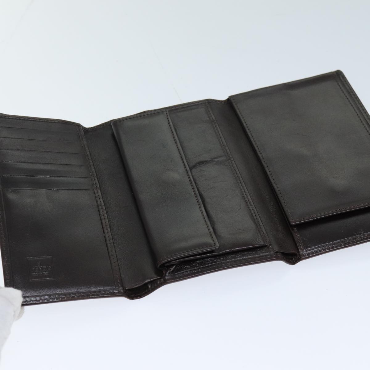 FENDI Zucca Canvas Wallet Black Brownyk12033
