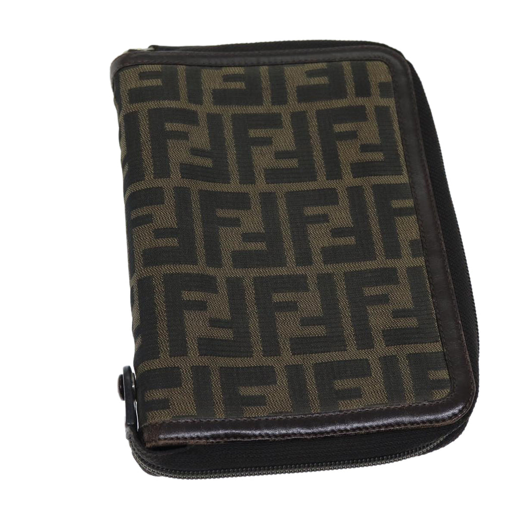 FENDI Zucca Canvas Day Planner Cover Brown Blackyk12048
