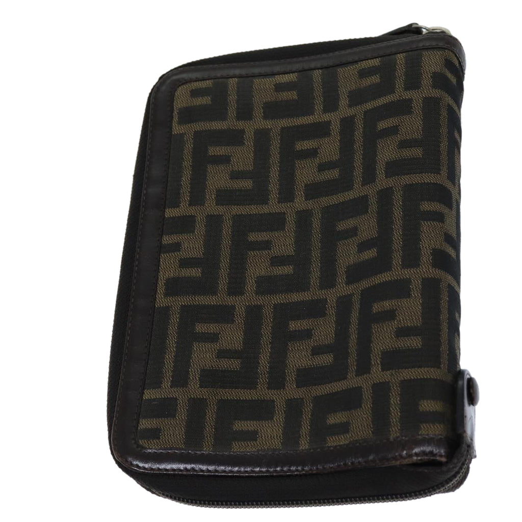 FENDI Zucca Canvas Day Planner Cover Brown Blackyk12048