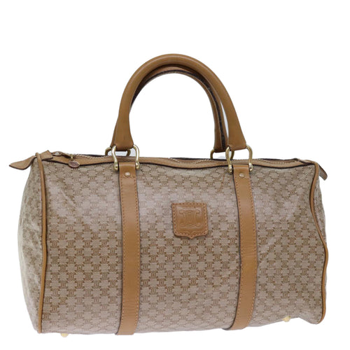 CELINE Macadam Canvas Boston Bag Beige 12053