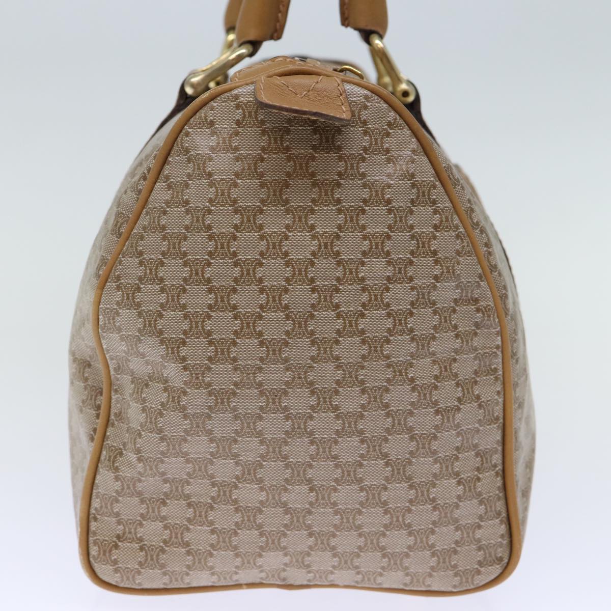 CELINE Macadam Canvas Boston Bag Beige 12053