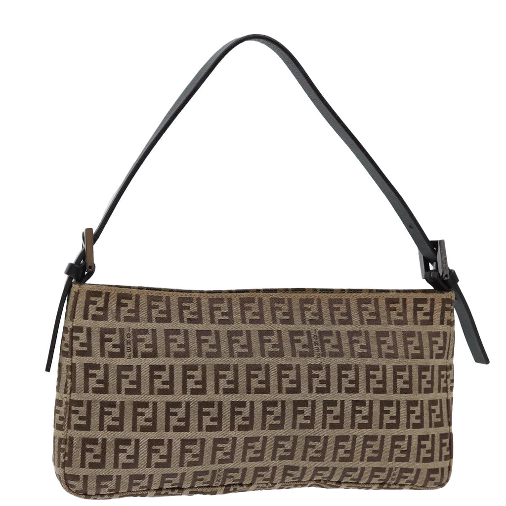 FENDI Zucchino Canvas Hand Bag Beigeyk12057