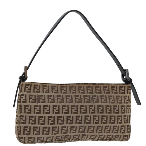 FENDI Zucchino Canvas Hand Bag Beigeyk12057