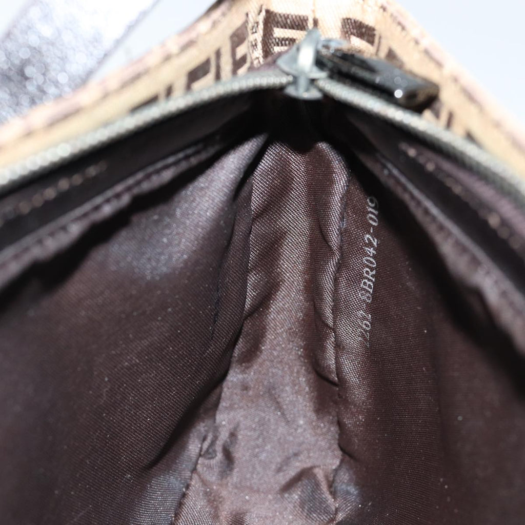 FENDI Zucchino Canvas Hand Bag Beigeyk12057