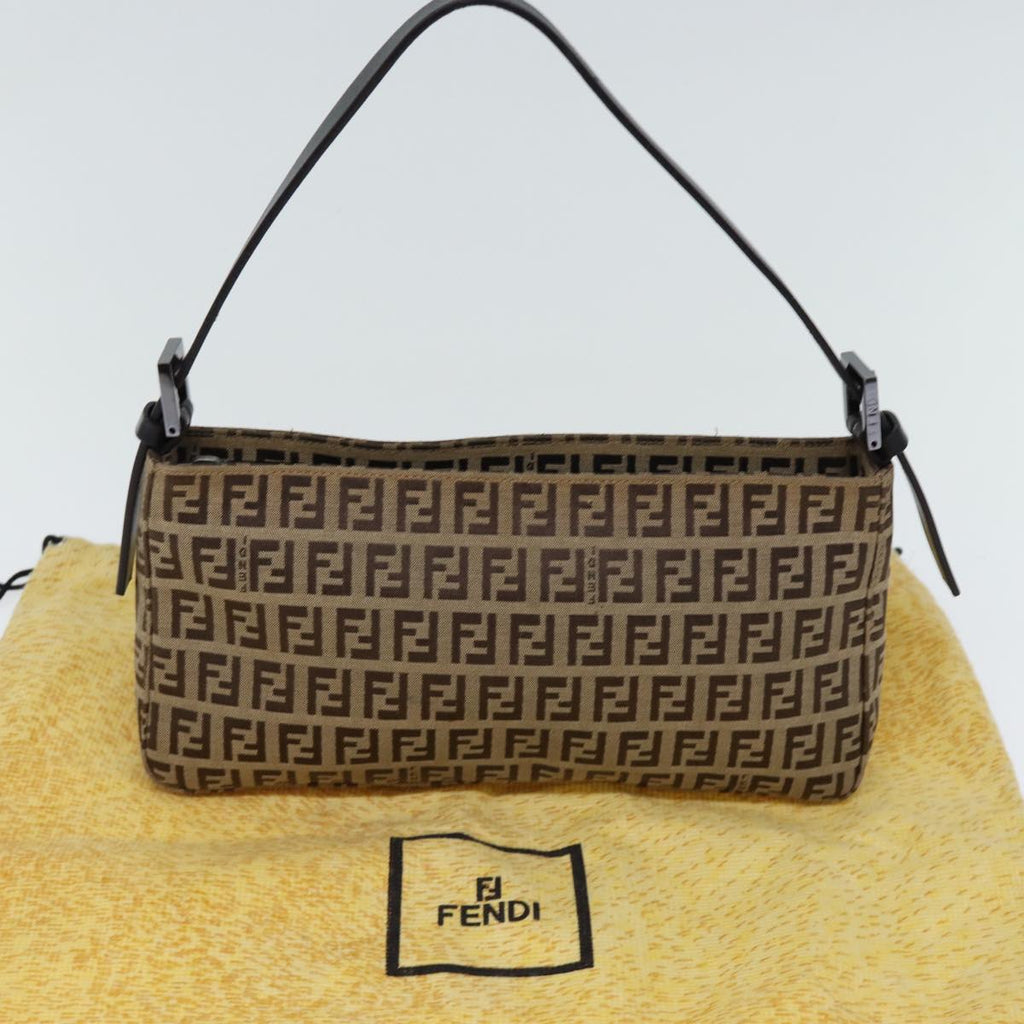 FENDI Zucchino Canvas Hand Bag Beigeyk12057