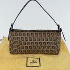 FENDI Zucchino Canvas Hand Bag Beigeyk12057