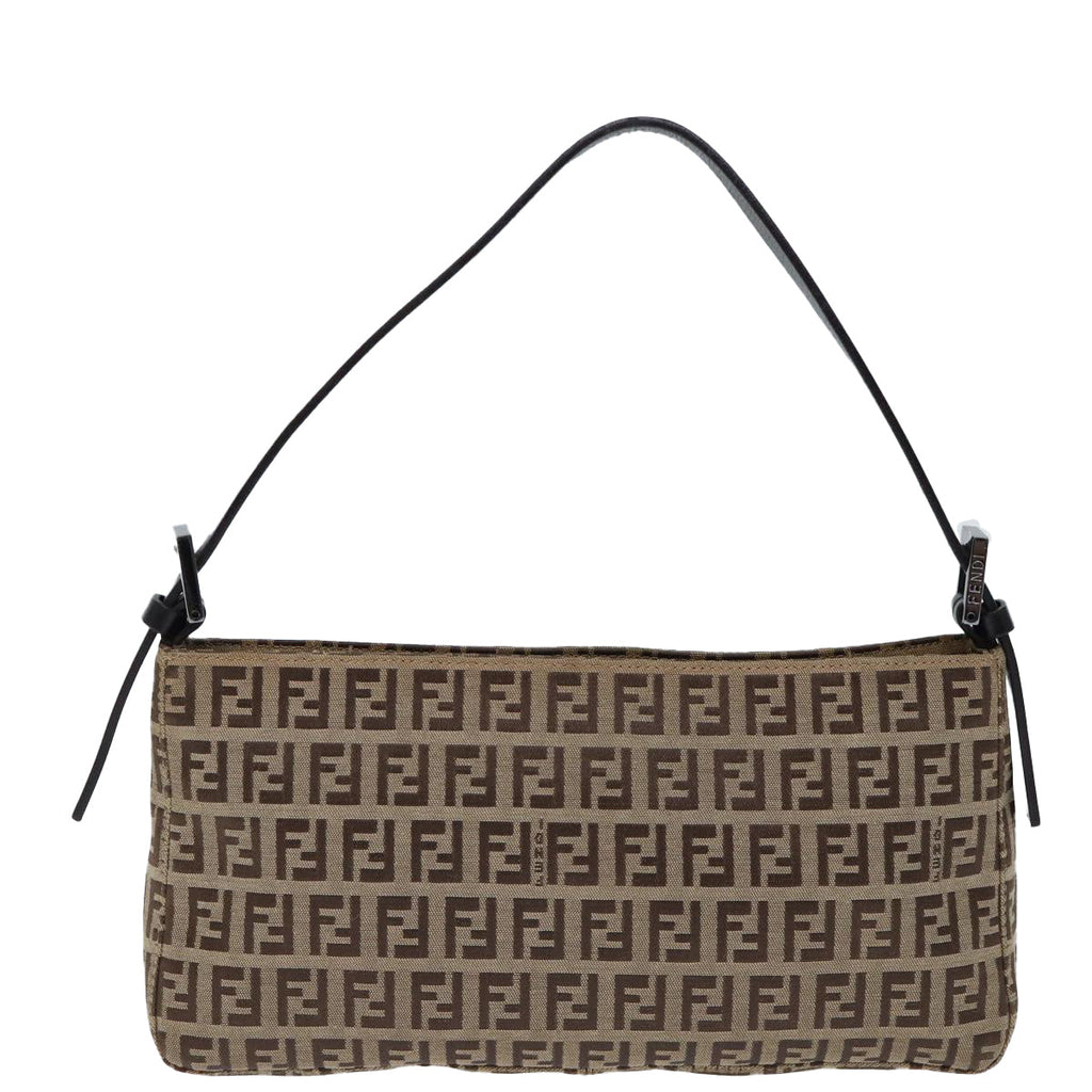 FENDI Zucchino Canvas Hand Bag Beigeyk12057