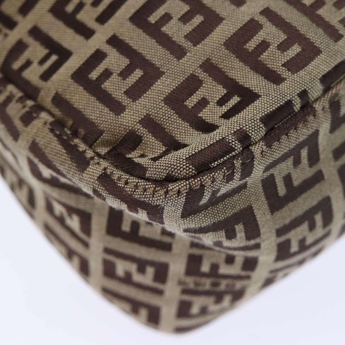 FENDI Zucchino Canvas Hand Bag Beigeyk12110
