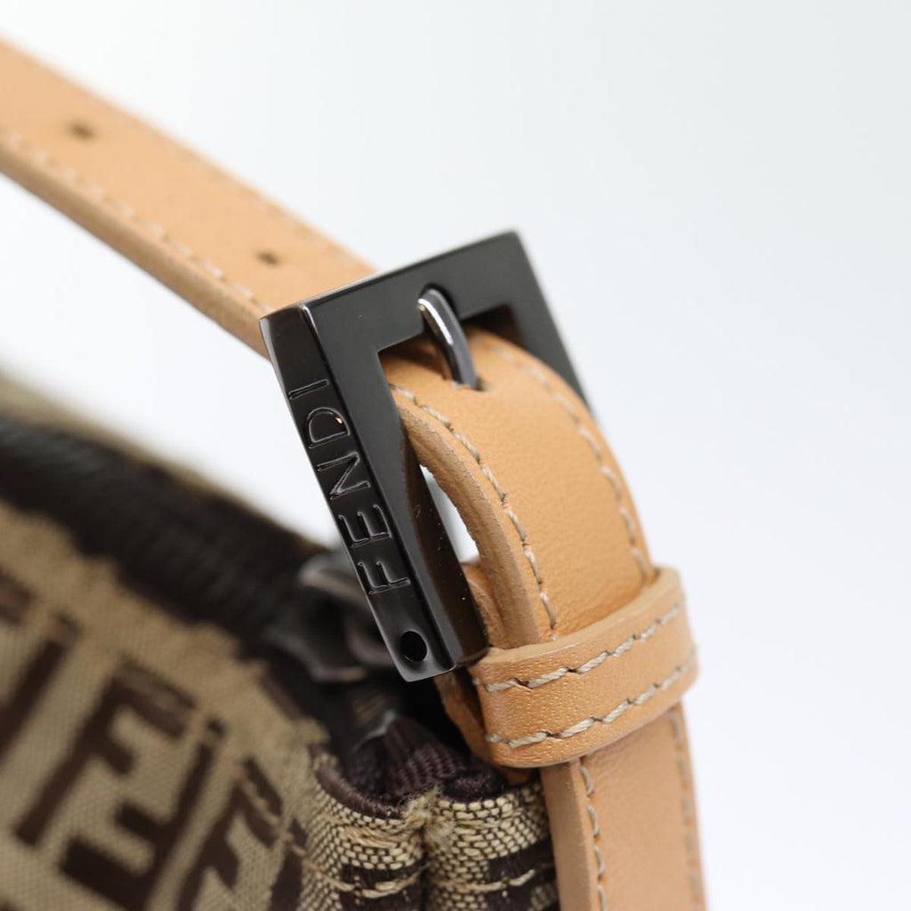 FENDI Zucchino Canvas Hand Bag Beigeyk12110