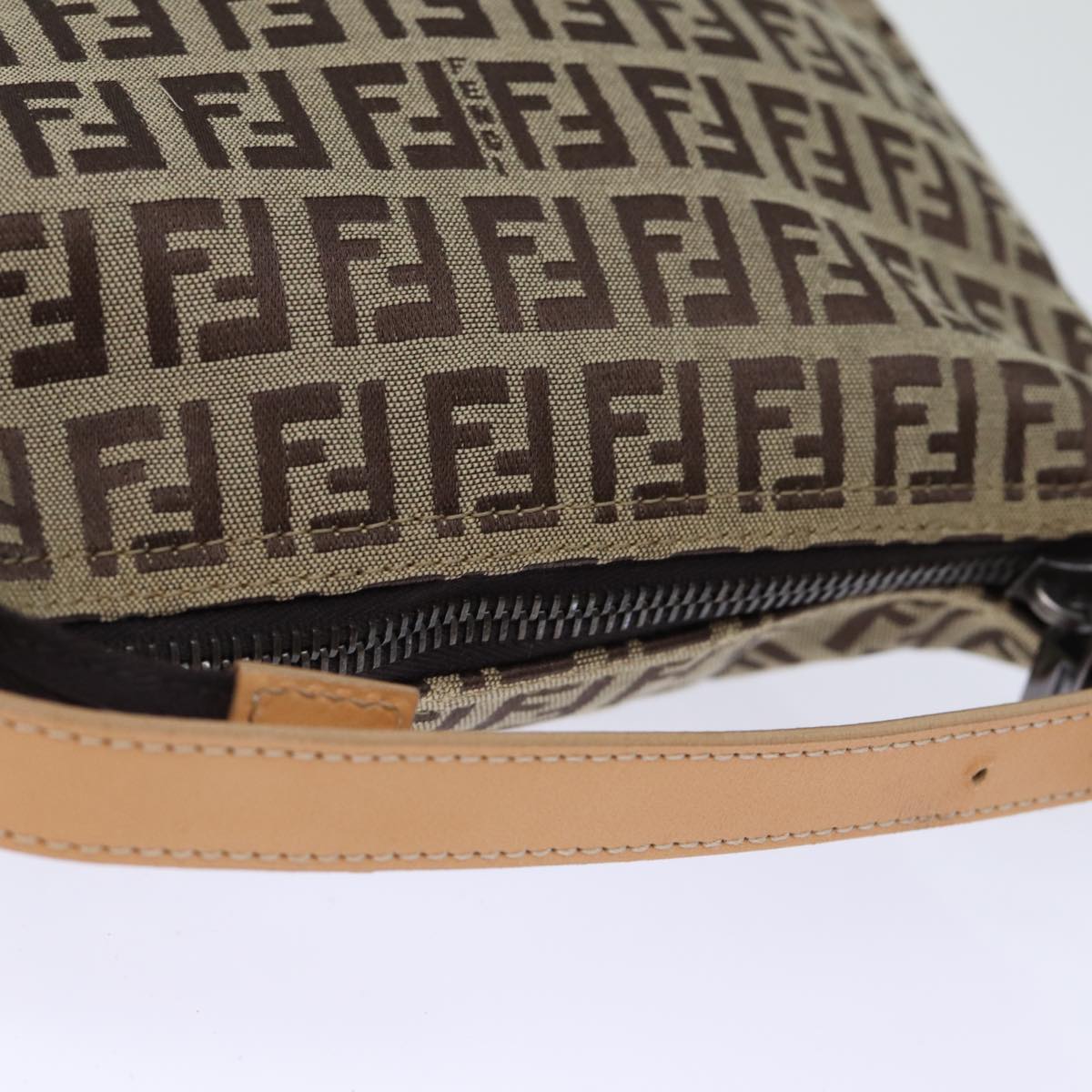 FENDI Zucchino Canvas Hand Bag Beigeyk12110