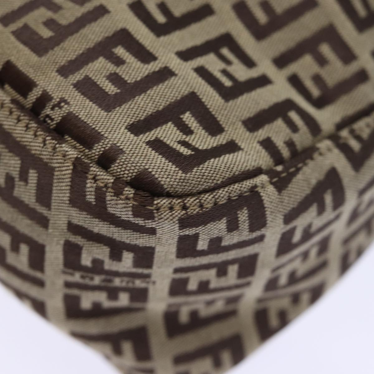 FENDI Zucchino Canvas Hand Bag Beigeyk12110