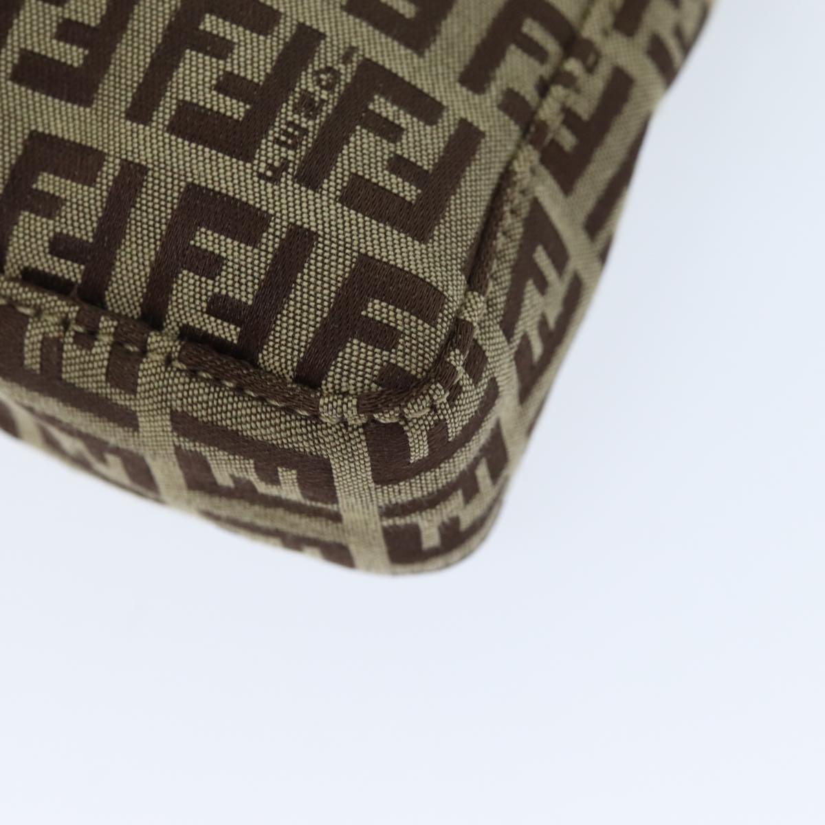 FENDI Zucchino Canvas Hand Bag Beigeyk12117