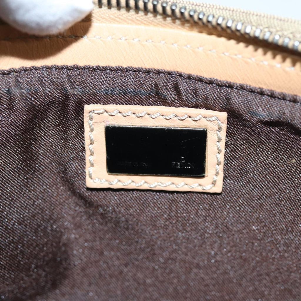 FENDI Zucchino Canvas Hand Bag Beigeyk12117