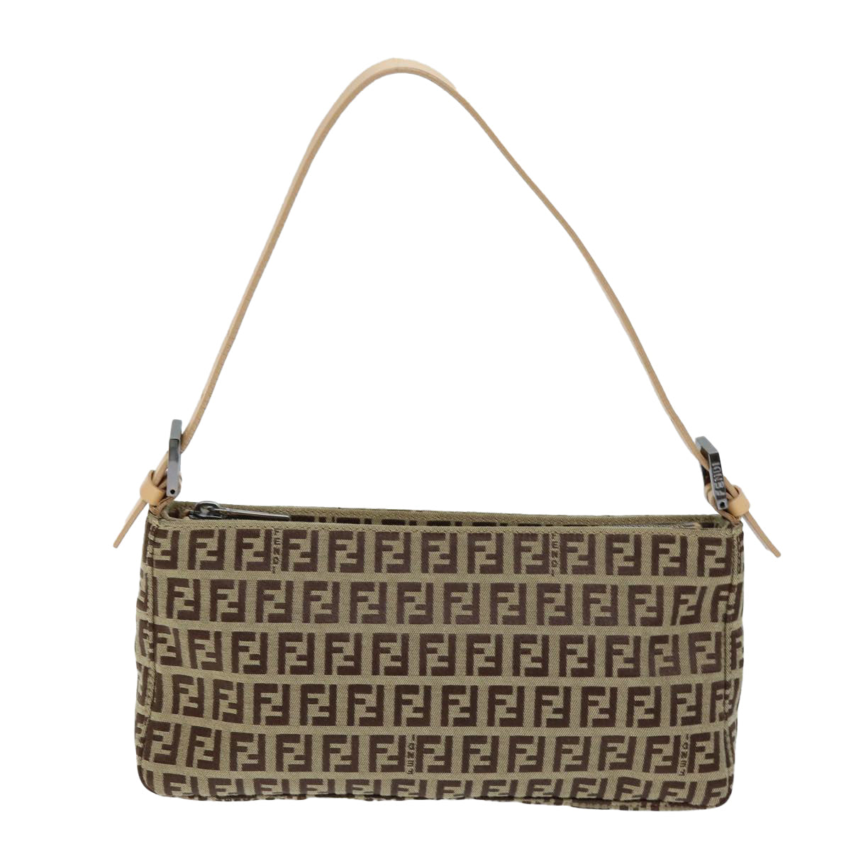 FENDI Zucchino Canvas Hand Bag Beigeyk12117