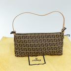 FENDI Zucchino Canvas Hand Bag Beigeyk12117