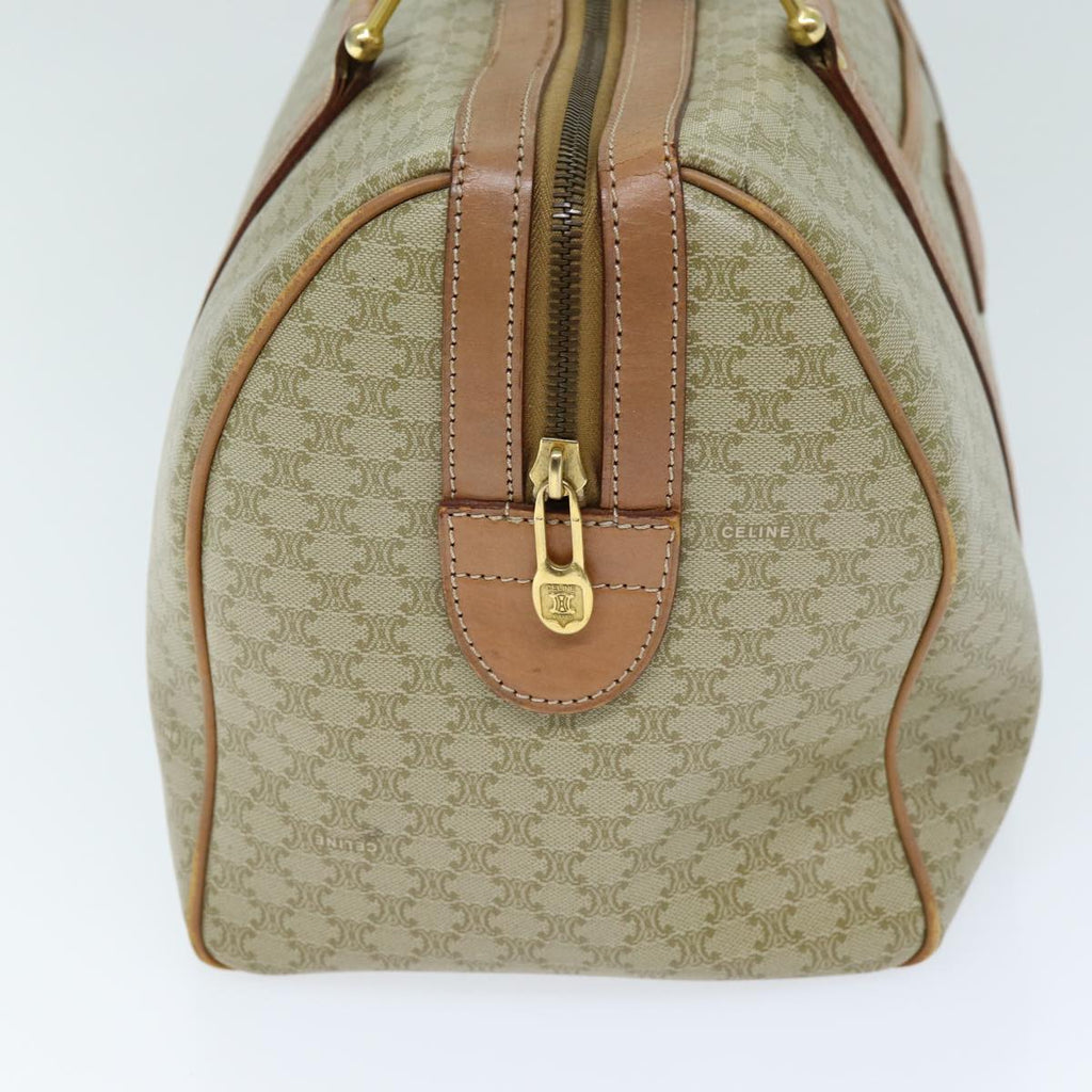 CELINE Macadam Canvas Boston Bag Beige 12162