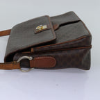 CELINE Macadam Canvas Shoulder Bag PVC Brown Auth yk12235