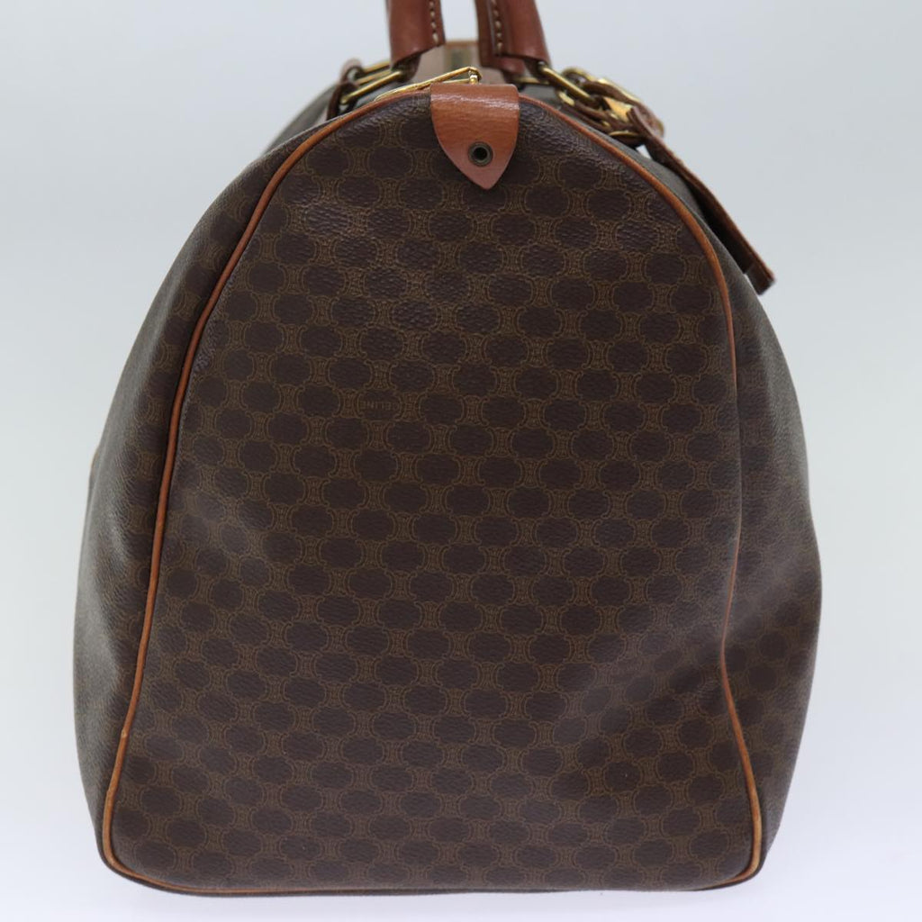 CELINE Macadam Canvas Boston Bag PVC Brown 12245