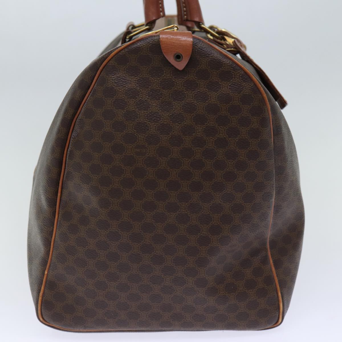 CELINE Macadam Canvas Boston Bag PVC Brown 12245