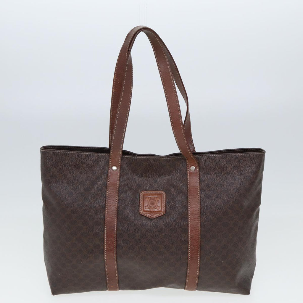 CELINE Macadam Canvas Shoulder Bag PVC Leather 2Set Brown 12251