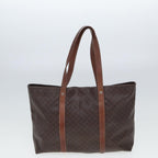 CELINE Macadam Canvas Shoulder Bag PVC Leather 2Set Brown 12251