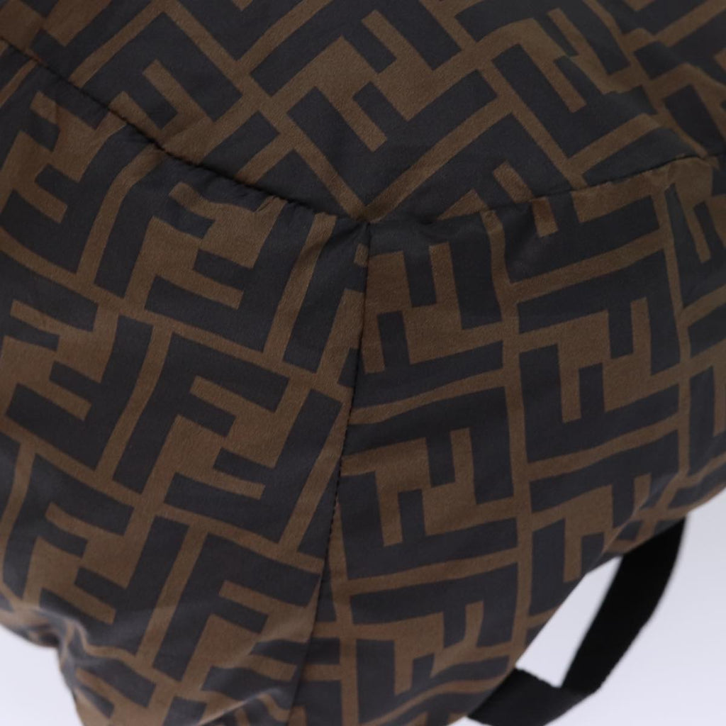 FENDI Zucca Canvas Backpack Nylon Brown Blackyk12282