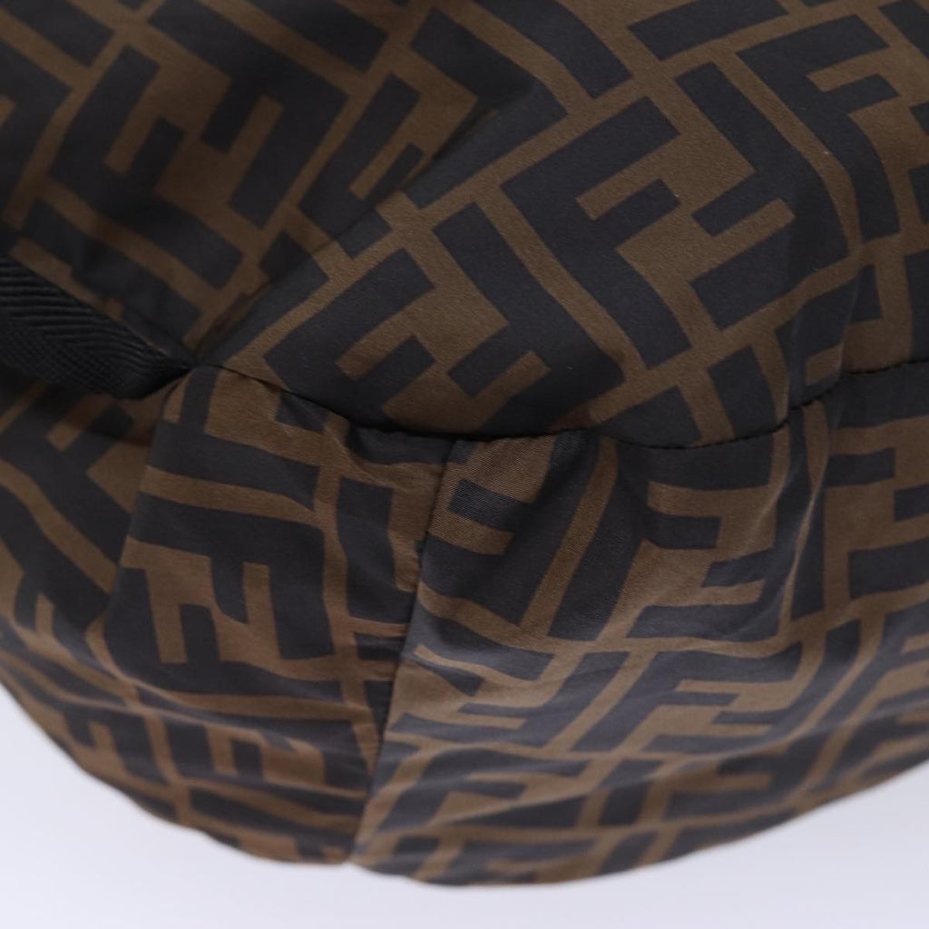FENDI Zucca Canvas Backpack Nylon Brown Blackyk12282