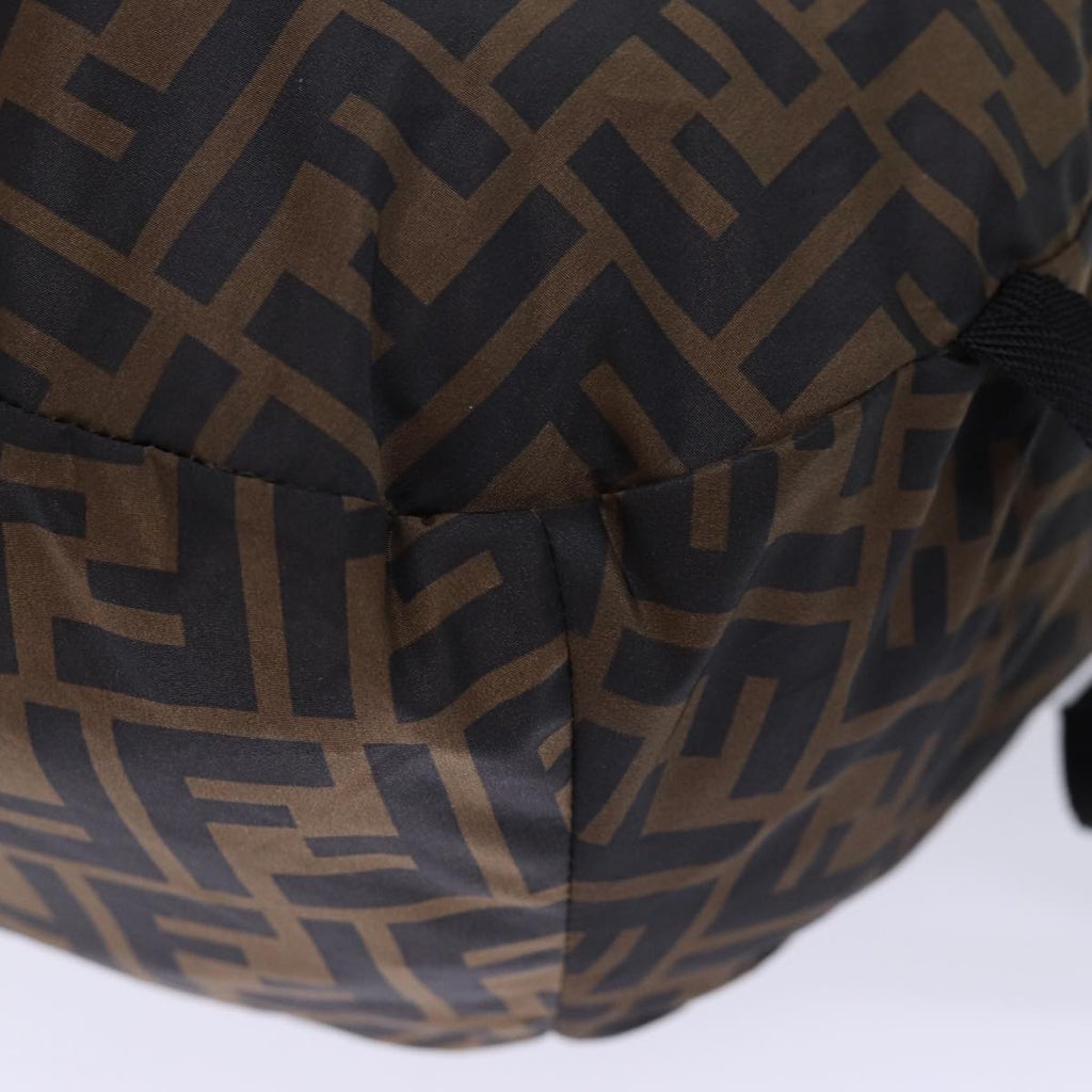 FENDI Zucca Canvas Backpack Nylon Brown Blackyk12282