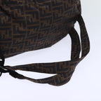 FENDI Zucca Canvas Backpack Nylon Brown Blackyk12282