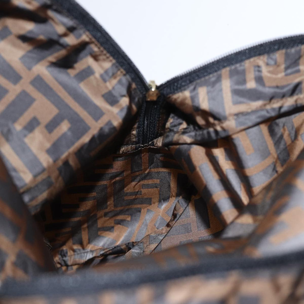 FENDI Zucca Canvas Backpack Nylon Brown Blackyk12282