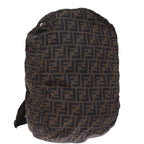 FENDI Zucca Canvas Backpack Nylon Brown Blackyk12282