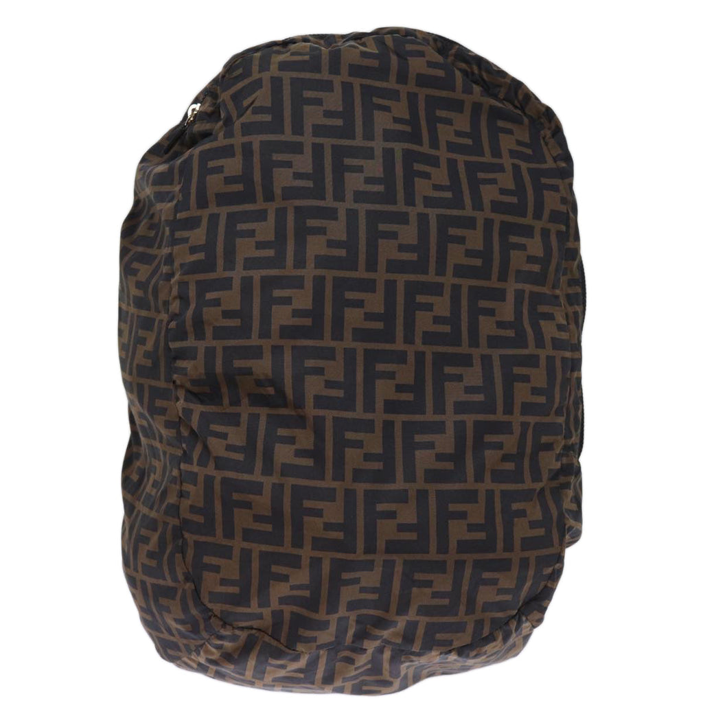 FENDI Zucca Canvas Backpack Nylon Brown Blackyk12282