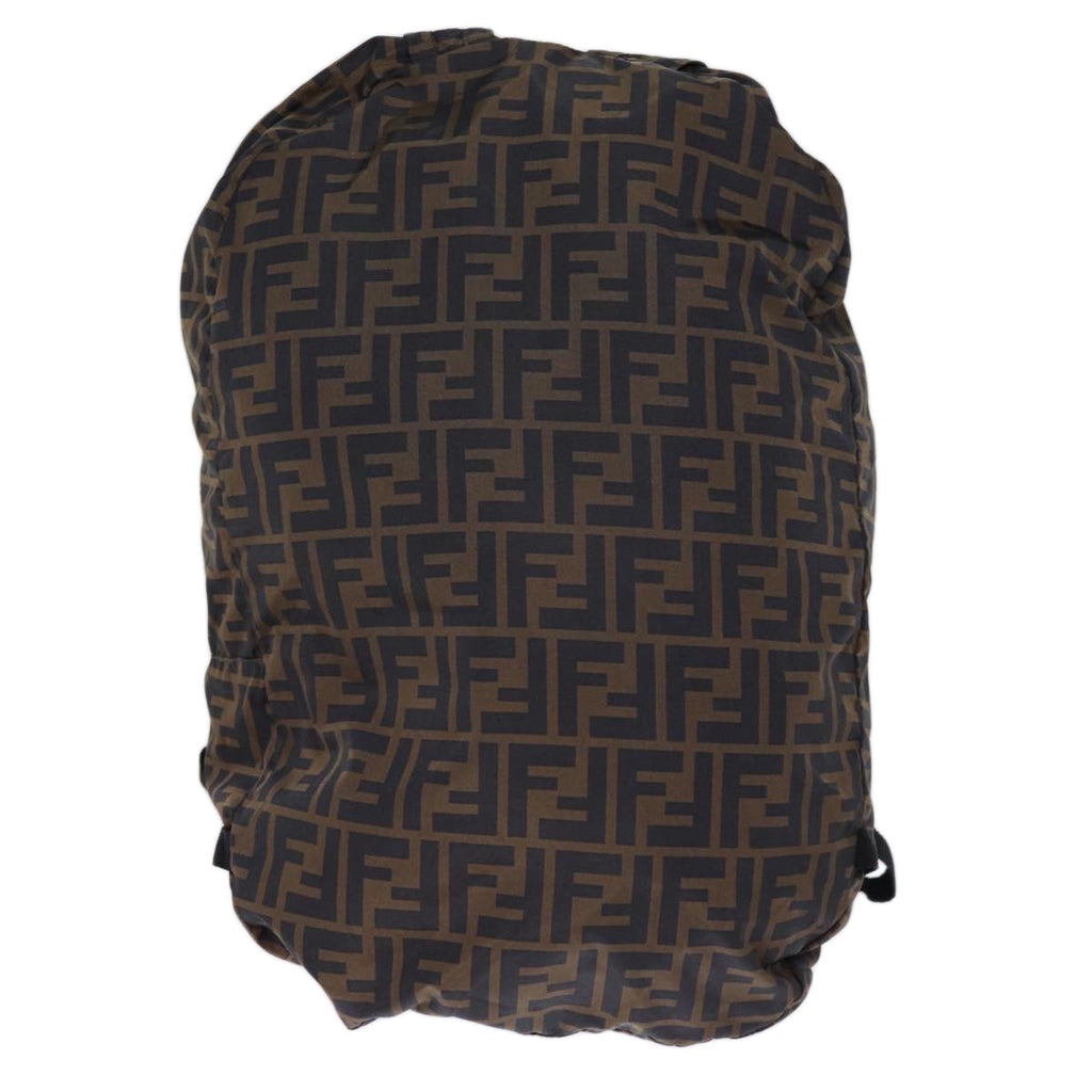 FENDI Zucca Canvas Backpack Nylon Brown Blackyk12282