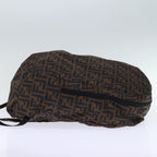 FENDI Zucca Canvas Backpack Nylon Brown Blackyk12282