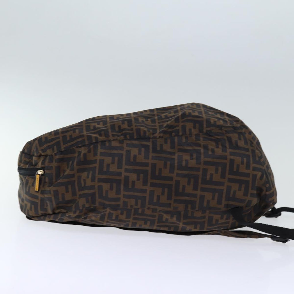 FENDI Zucca Canvas Backpack Nylon Brown Blackyk12282