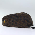 FENDI Zucca Canvas Backpack Nylon Brown Blackyk12282
