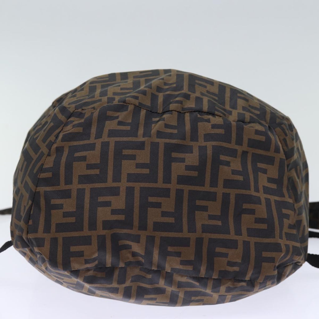 FENDI Zucca Canvas Backpack Nylon Brown Blackyk12282